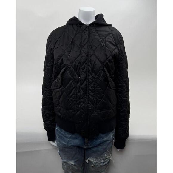 Men's Burberry Black Rare Hooded Reversible Quilted Puffer Jacket Size M - Picture 2 of 13